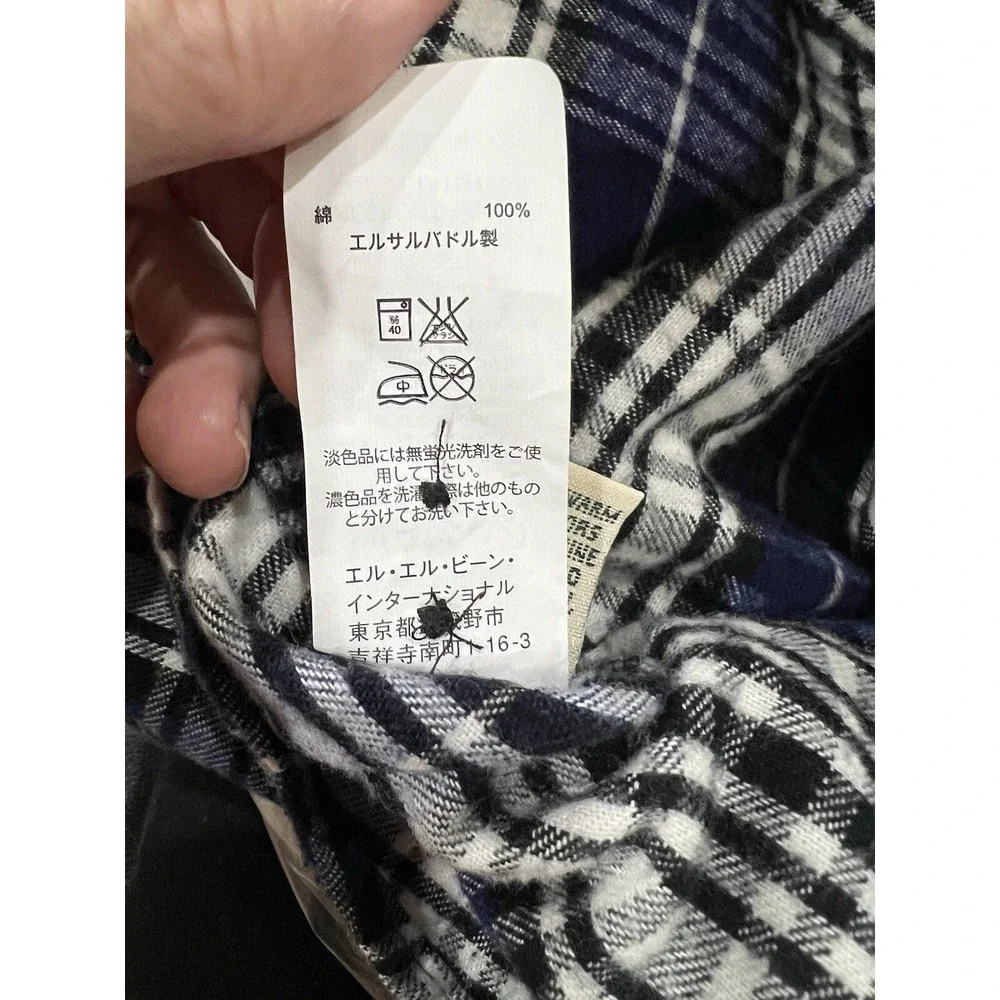 LL Bean Plaid Flannel Relaxed Fit Button Down Shirt Women's Small Casual